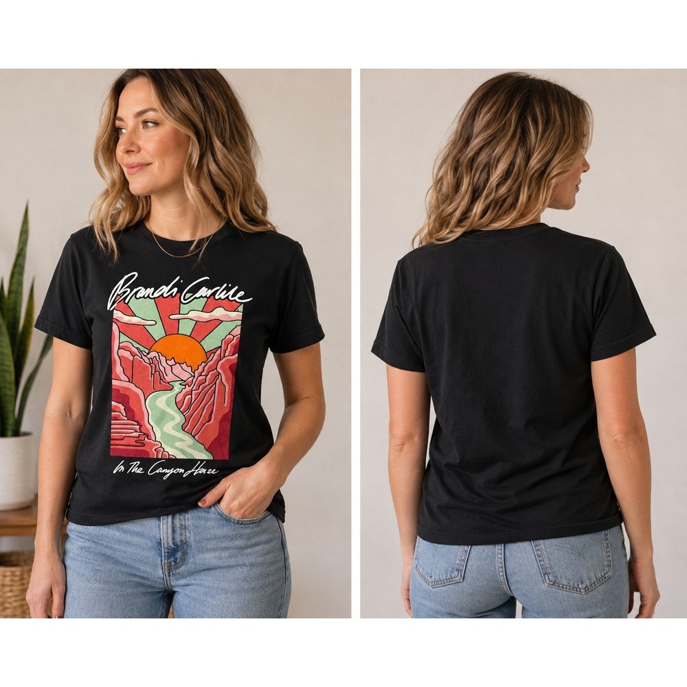 Brandi Carlile In The Canyon Haze Graphic T-Shirt Black Womens Medium Folk Rock
